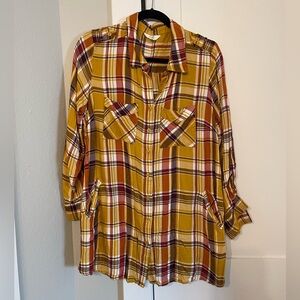 Terra & Sky Flannel Plaid Shirt - 4 Pocket!